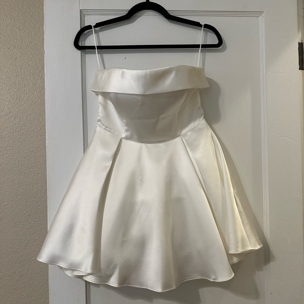 Meshki White Strapless Dress